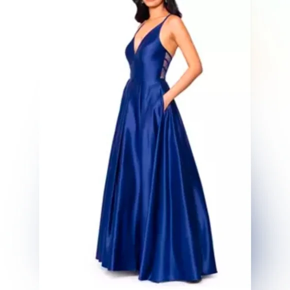 NWT BLONDIE NITES Elegant Blue Evening Gown - Juniors 3 - Picture 2 of 3